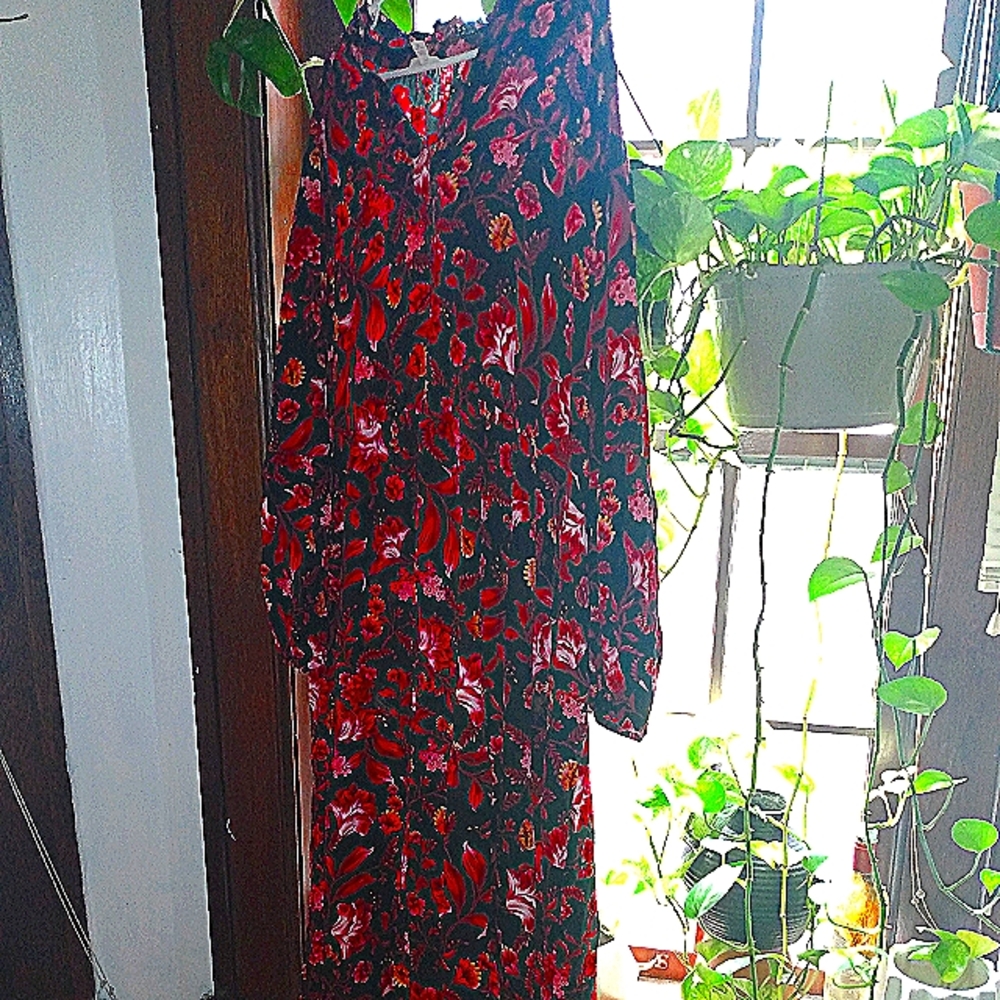 Terra&Sky Longsleeve Maxi Floral Dress Size 3X